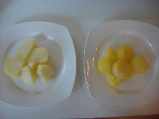 Slika, ki jih je avtor izvedel (kuhan krompir levo od "Pyaterochka", na desni strani "Magnit")